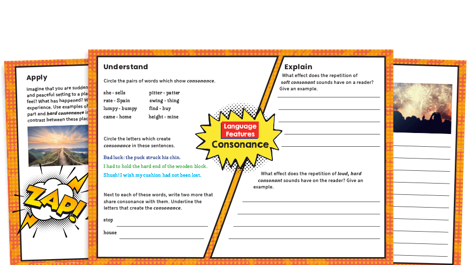 image of KS2 Consonance SPaG Worksheets