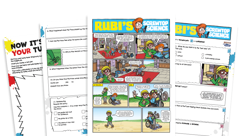 image of Rubi and the Loch Monster – KS2 Beano Comprehension and Writing Activities Pack
