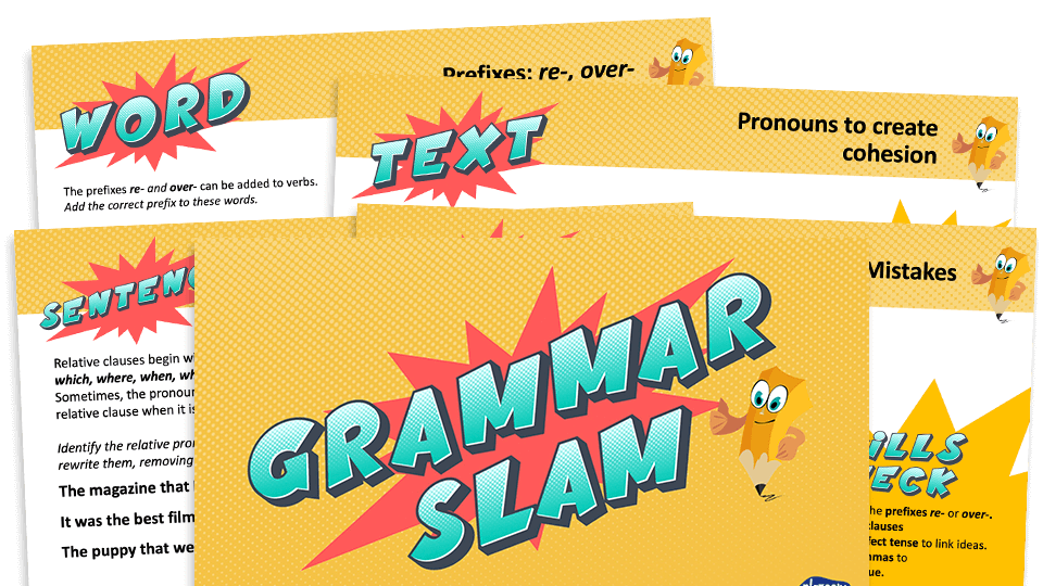 image of Year 5 Grammar Slam - Set E: Daily Grammar Revision and Practice Activities