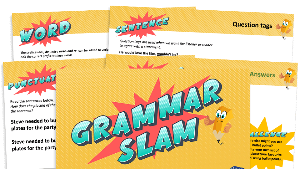 image of Year 6 Grammar Slam - Set D: Daily Grammar Revision and Practice Activities