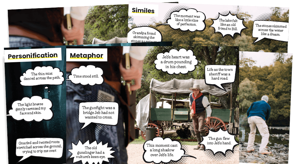 image of KS2 Metaphors, Similes and Personification Writing Posters - KS2 Classroom Displays