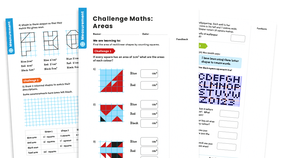 image of Area: Y4 – Measurement – Maths Challenge