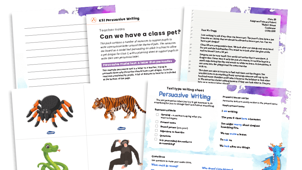 image of Persuasive Writing - KS1 Text Types: Writing Planners and Model Texts