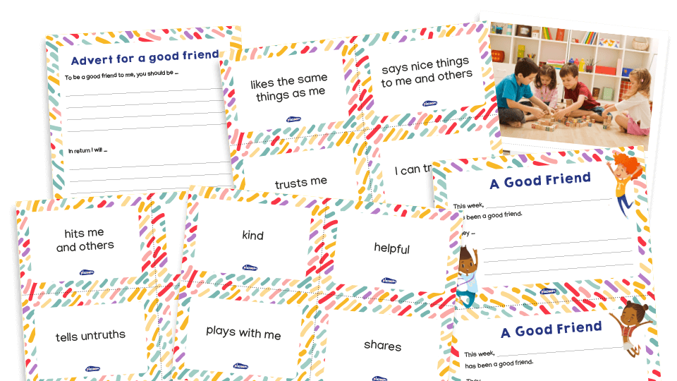 image of Anti-Bullying Week - KS1 ‘what makes a good friend?’ activities and worksheets
