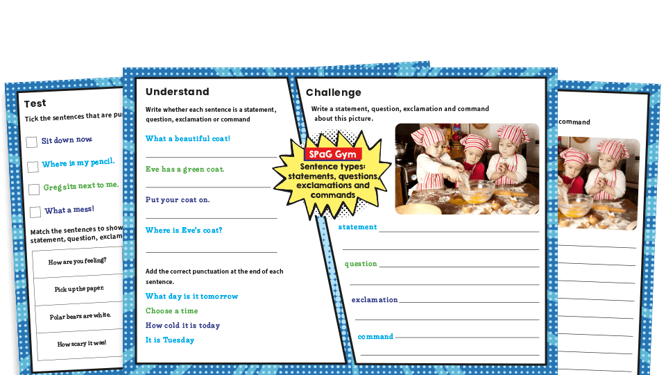 image of Year 2 Sentence Types - KS1 Grammar Worksheets