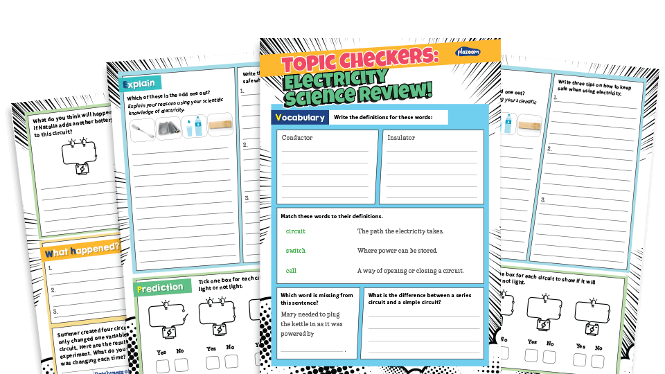 image of Topic Checkers: Year 4 Science - Electricity