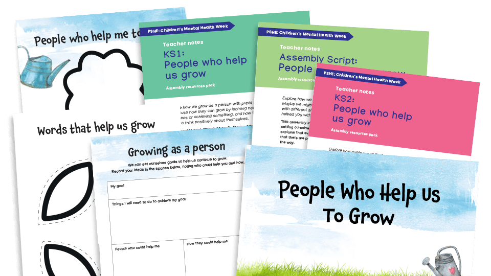 image of Children’s Mental Health Week: Whole-school resource pack with assembly slides, and worksheets and activities for KS1 and KS2
