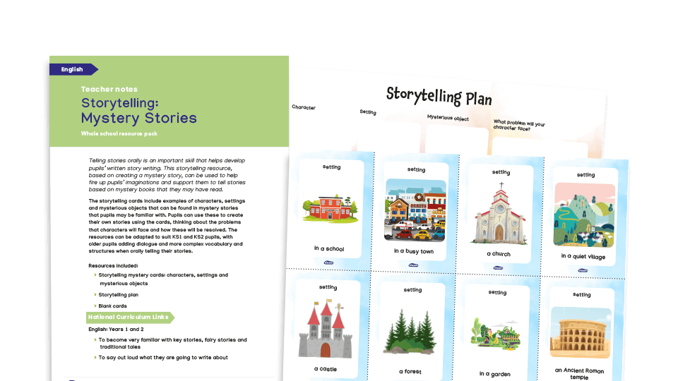 image of Storytelling cards: oral composition for KS1 and KS2 - mystery stories
