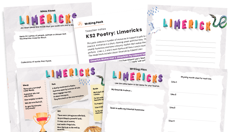 image of Limericks - KS2 Text Types: Writing Planners and Model Texts