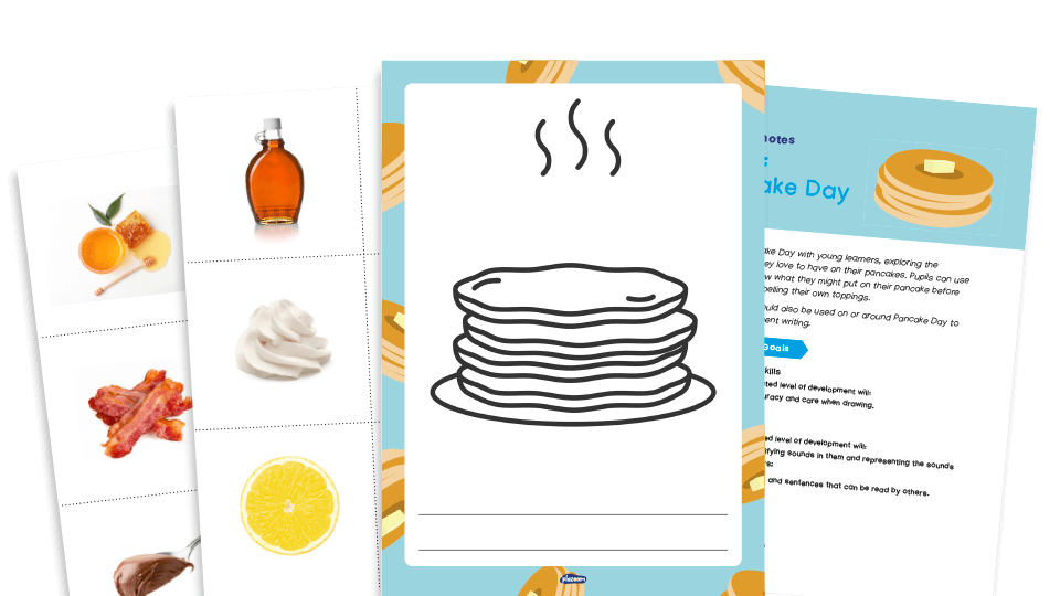 image of Early Years Pancake Day: Oracy and Emergent Writing Resources Pack