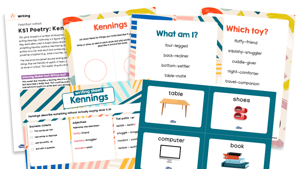 image of Kennings (adjectives) - KS1 Text Types: Writing Planners and Model Texts