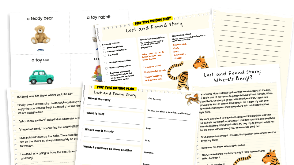 image of Lost and Found Stories - KS1 Text Types: Writing Planners and Model Texts