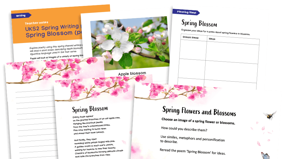 image of KS2 Poems WAGOLL Pack (Year 5 and 6 Spring Writing) - Figurative Language: Blossom