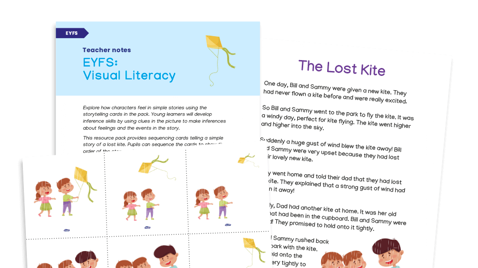 image of EYFS Visual Literacy - Understanding Characters’ Feelings (The Lost Kite)