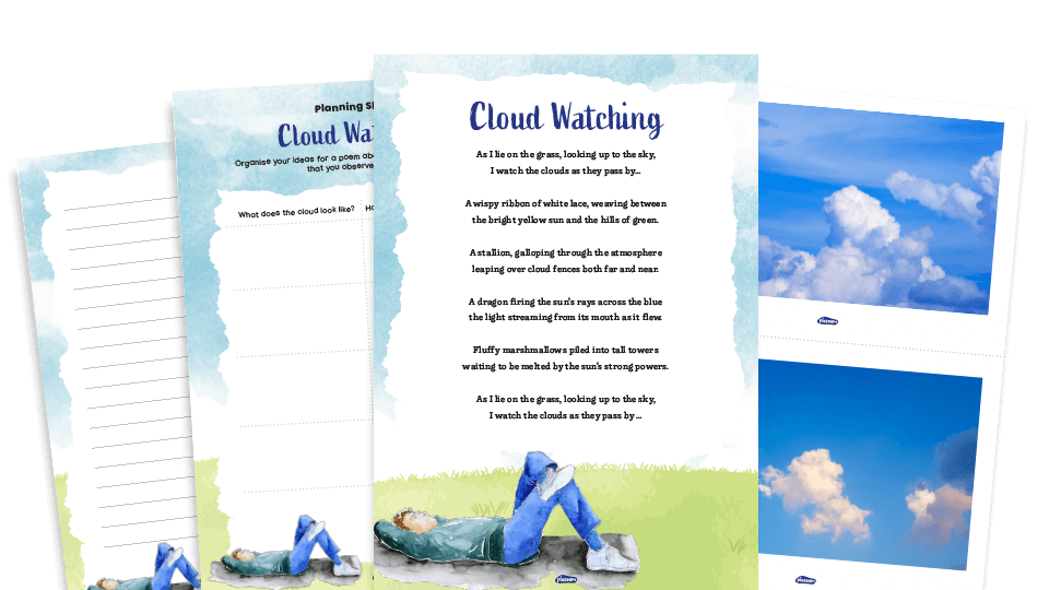 image of KS2 Poems ( Year 3 and 4 Summer Writing) ‘Cloud Watching’ - LKS2 Text Types: Writing Planners and Model Texts