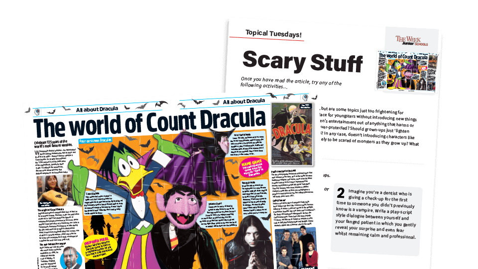 image of Topical Tuesdays: Scary Stuff - KS2 News Story and Reading and Writing Activity Sheet from The Week Junior