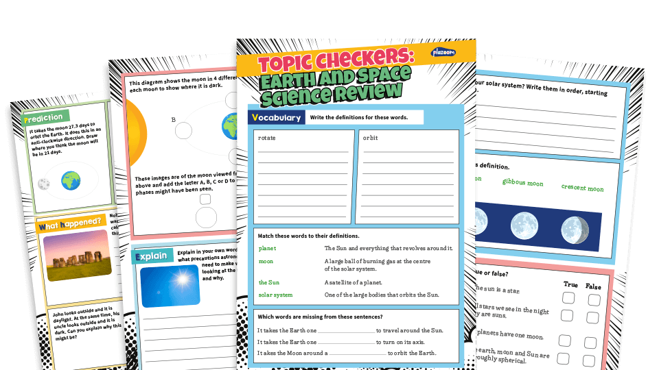 image of Science Topic Checker, Y5: Earth and Space