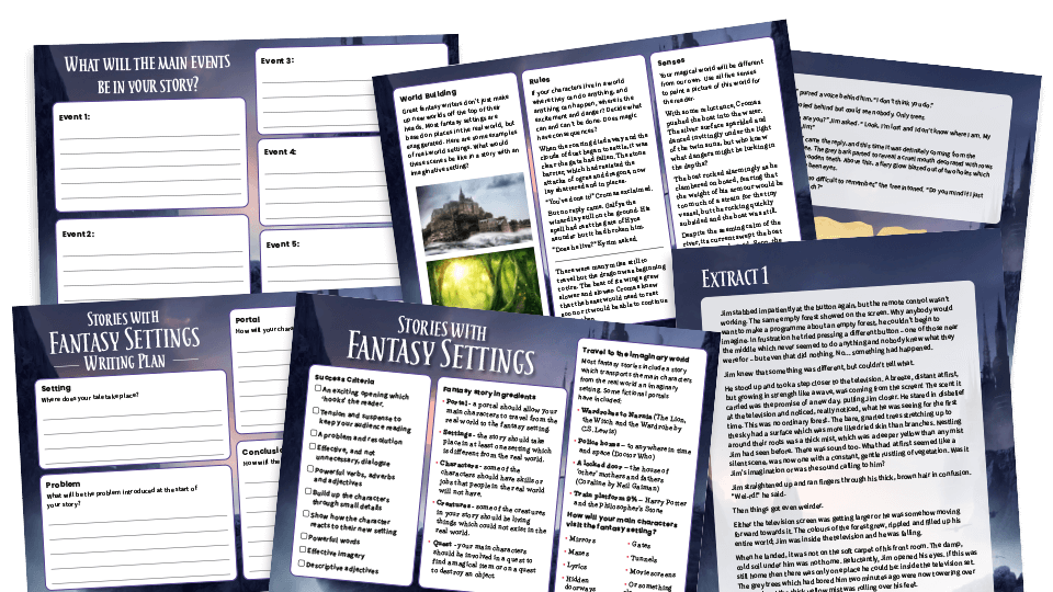 image of KS2 Fantasy Story Writing - Text Type Writing Planners and Model Texts