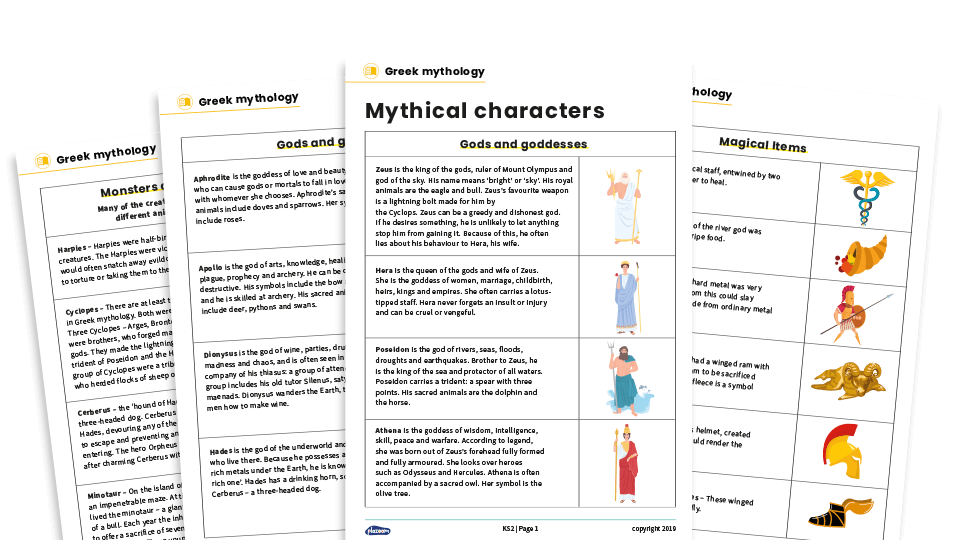 image of Myths and Legends KS2 – Greek Myths Writing Toolkit