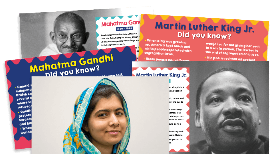 image of KS2 History – Civil Rights Activists Posters for Classroom Displays and Inspiration