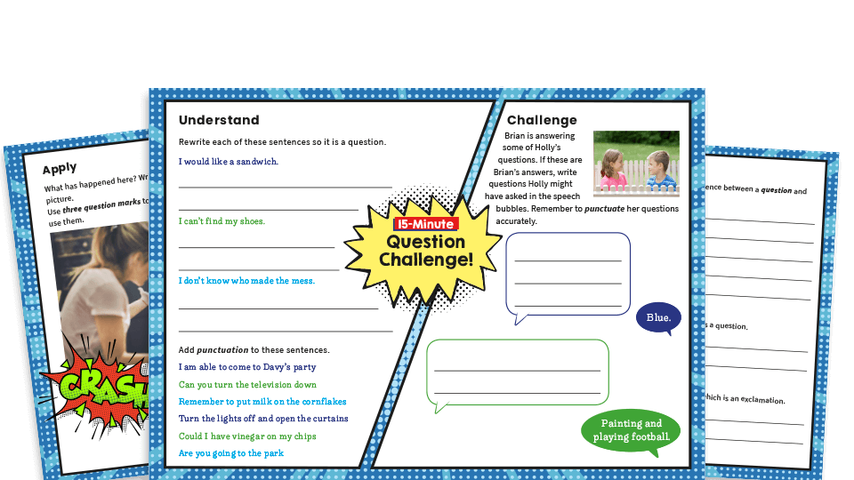 image of KS1 Writing and Grammar – ‘How to Write a Question’ SPaG Worksheets