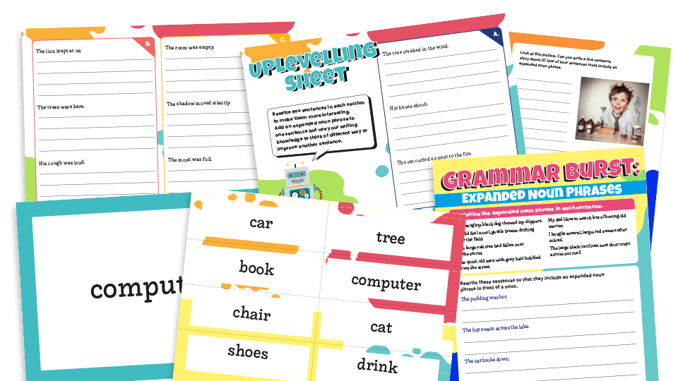image of Year 4 Expanded Noun Phrases  Grammar Worksheets Lesson Pack