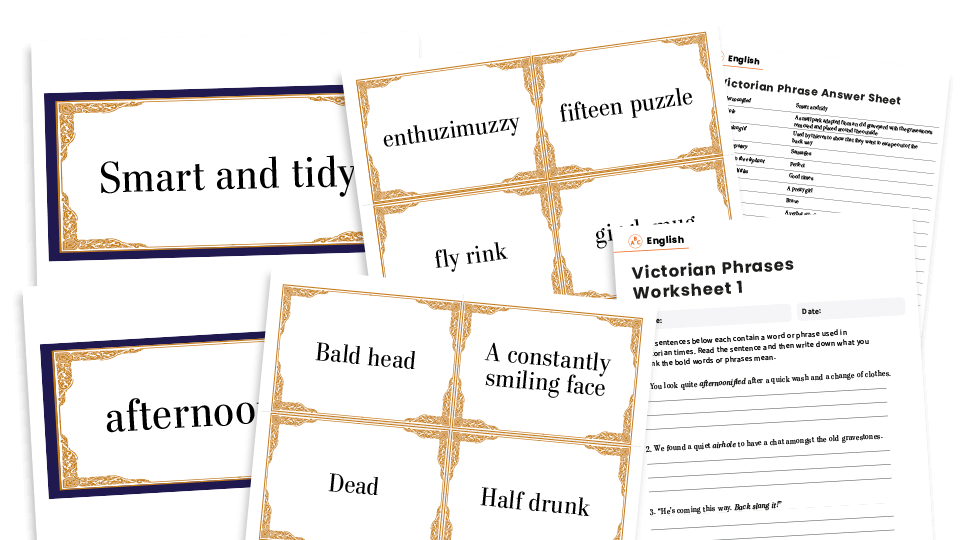 image of Reading comprehension KS2 – Victorian idiom worksheets