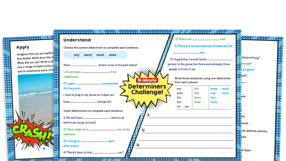 image of Year 4 Determiners – KS2 SPaG Challenge Mat 2