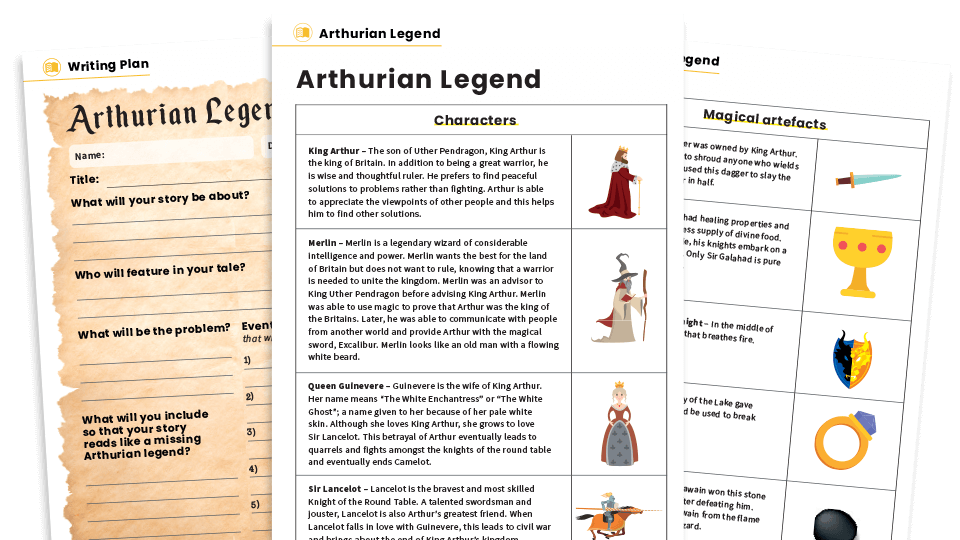 image of KS2 Myths and Legends Model Texts – Arthurian Legend
