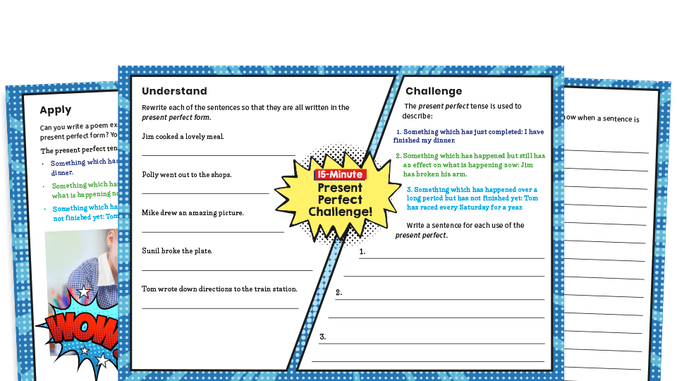 image of Year 3 Present Perfect Tense SPaG Worksheets