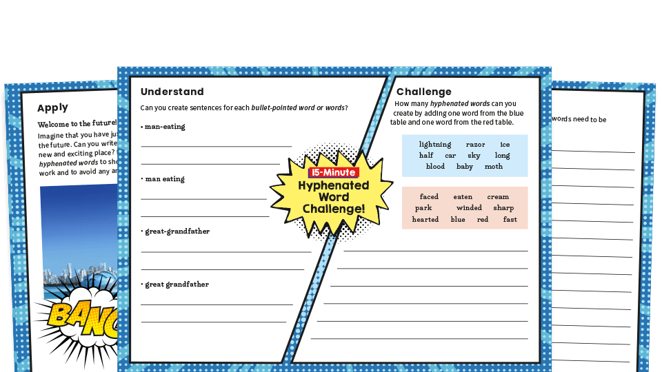 image of Hyphenated Words KS2 – Year 6 SPaG Worksheets