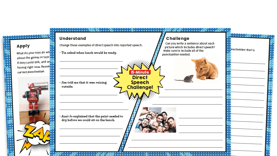 speech marks worksheet year 6