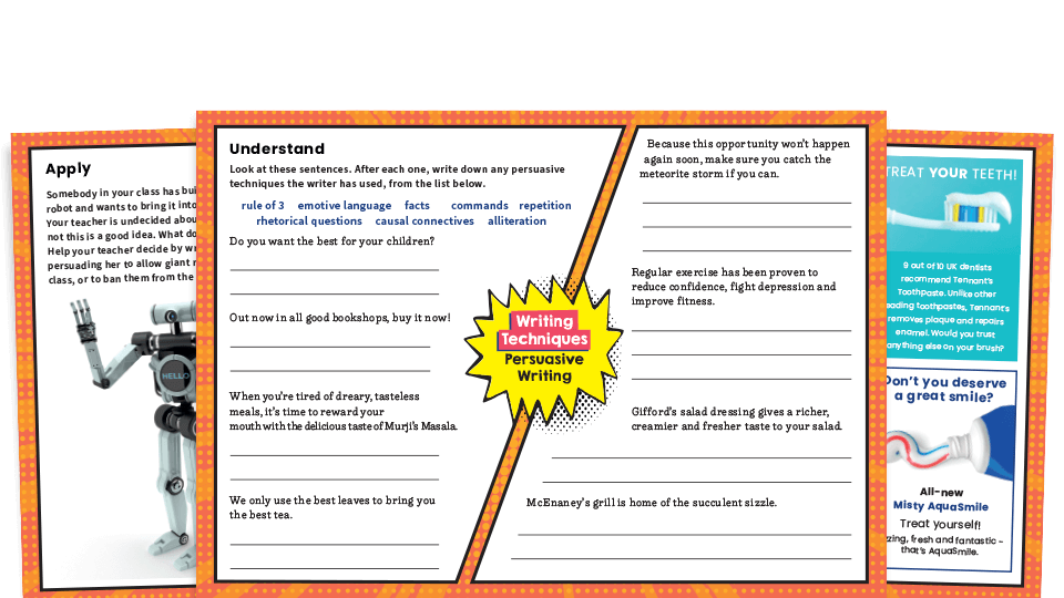 image of Persuasive Writing – KS2 Writing Features Challenge Mat Worksheets