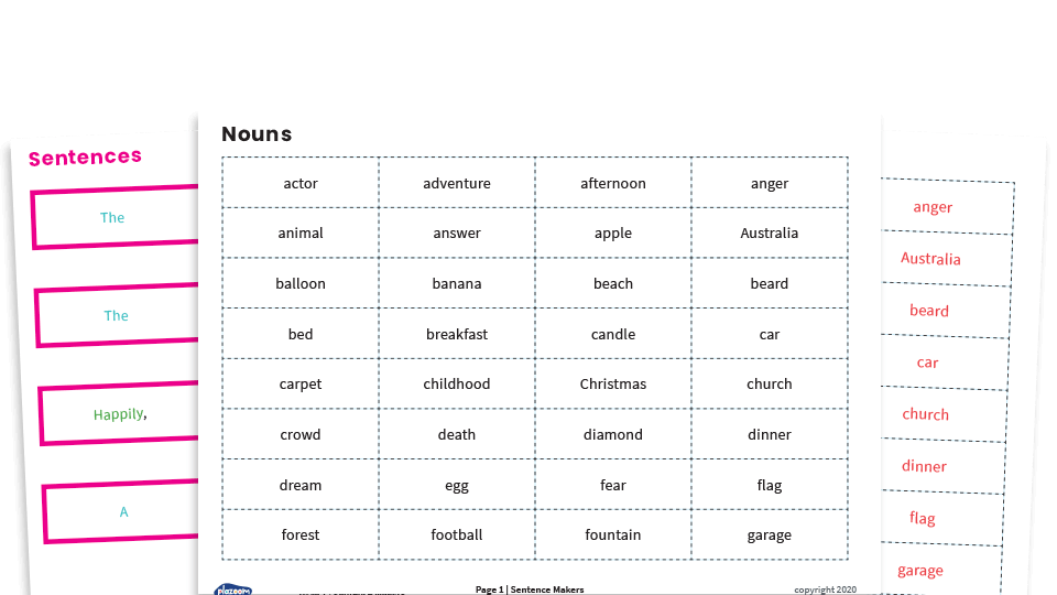 image of KS2 Word Classes – Sentence Makers Grammar Game