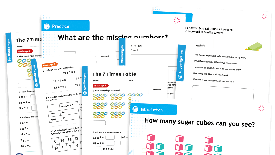 image of 7 Times Table Teaching and Revision Pack