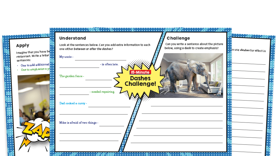 Dashes KS2 – Year 5 SPaG Worksheets