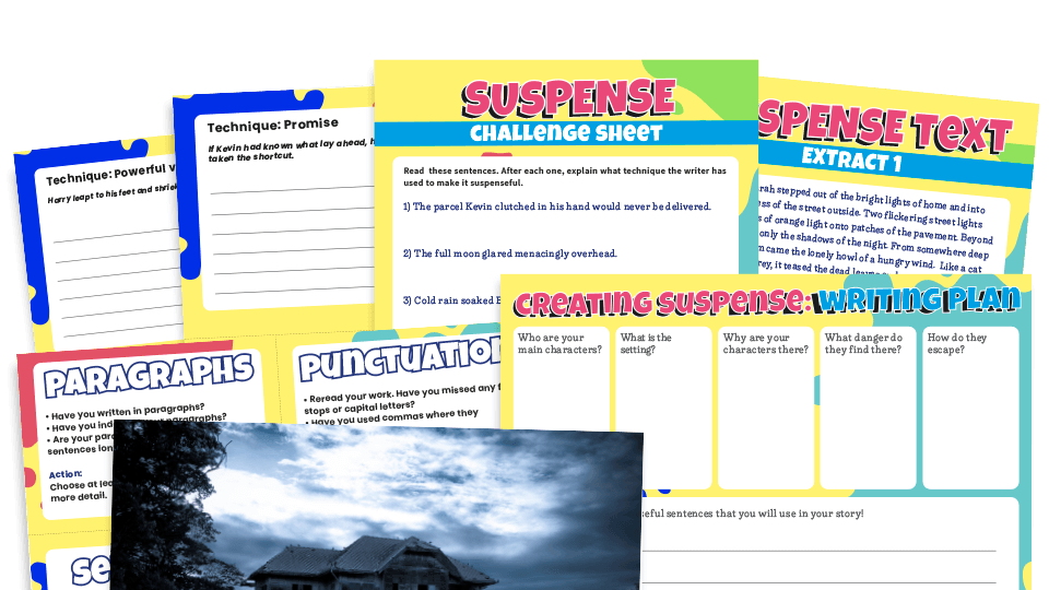 image of KS2 Suspense Writing Resource Pack (Towards Greater Depth)