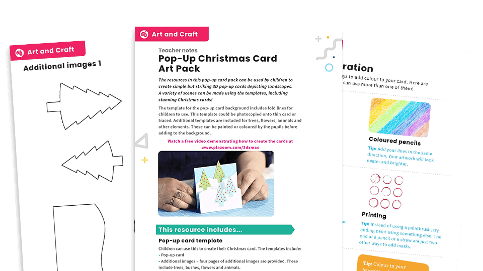 image of Pop-Up Christmas Card Art Pack