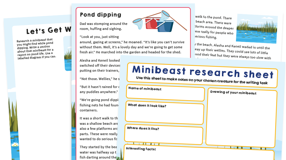 image of Year 2 SATs Papers: Practice Pack – Pond Dipping