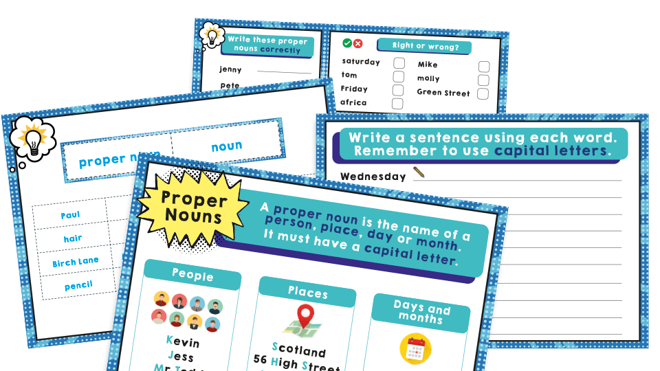 image of Year 1 Capital Letters for Proper Nouns – KS1 SPaG Activities Pack