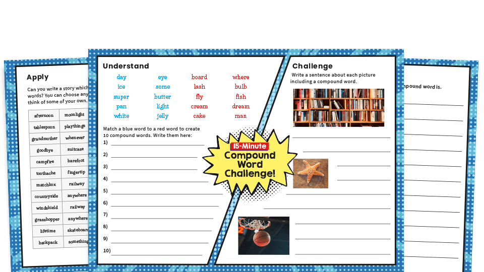 image of Year 2 Compound Words SPaG Worksheets