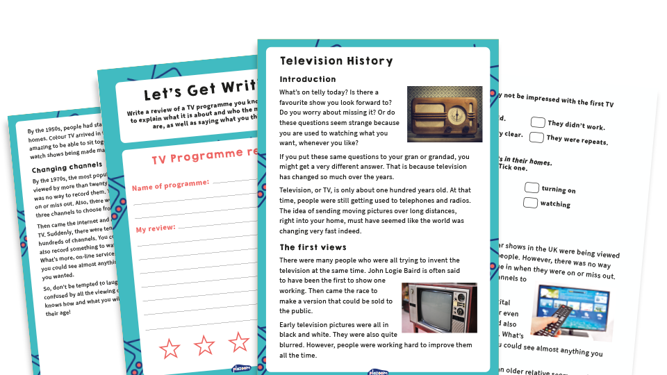 Year 2 SATs papers: Practice Pack – TV History