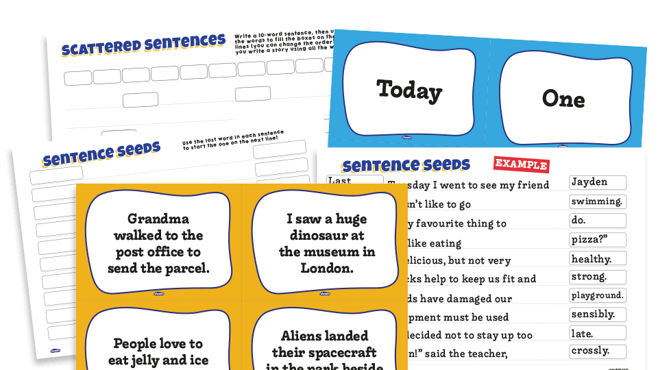 image of Year 2-6 Sentence Seeds and Scattered Sentences – KS1/2 Exploring Vocabulary Activities