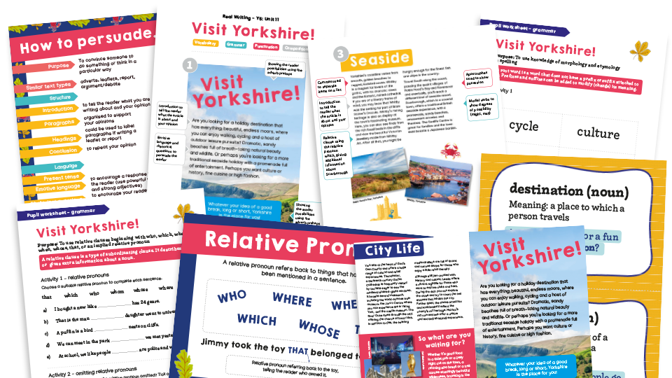 image of Year 5 Model Text Resource Pack 11: ‘Visit Yorkshire!’ (Persuasive; Geography - locate counties and cities)