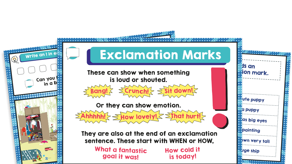 image of Year 1 Exclamation Marks – KS1 Grammar Activities Pack