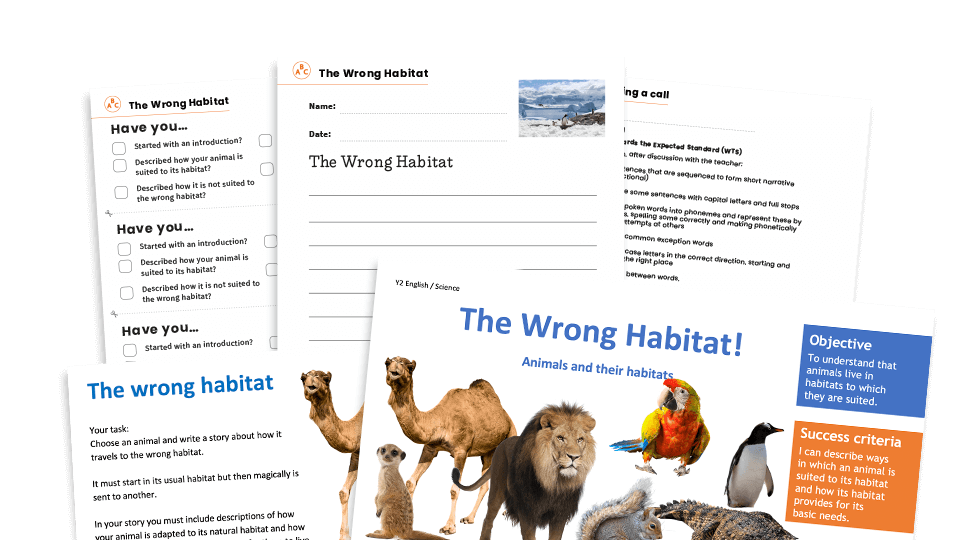 image of Year 2 SATs – ‘The Wrong Habitat’ KS1 Writing Assessment Resource Pack