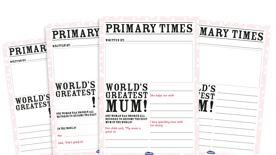 image of KS1 Mother’s Day Activity Pack – Newspaper Report