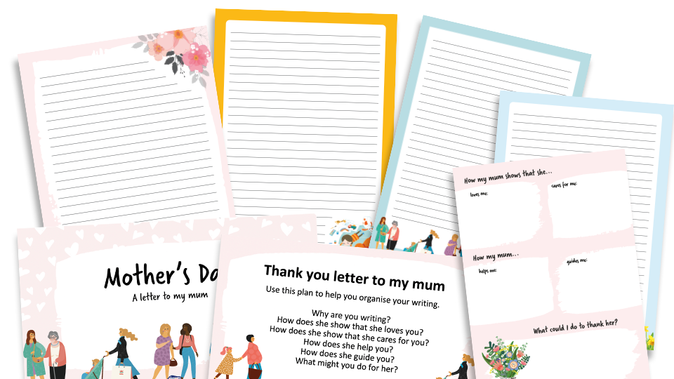 image of KS2 Mother’s Day Activity Pack – ‘Dear Mum…’ Letter Writing