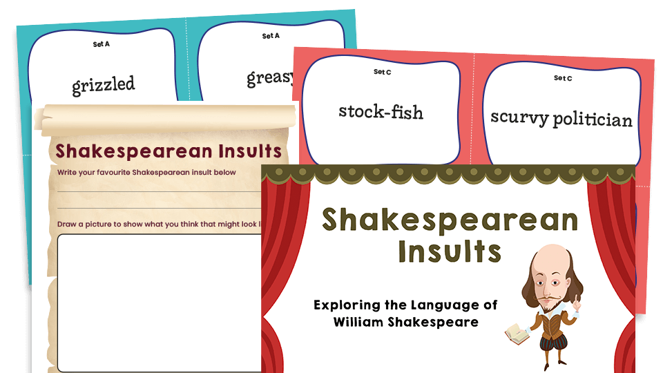 image of KS2 Shakespeare – ‘Amazing Insults!’ English Language Worksheets
