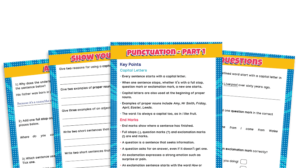 image of Year 1 and 2 Punctuation Pack Part 1 – KS1 SATs Grammar Recap